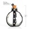 Dark Magic Potion Bottle - Black Wizard Potions Glass Holder with Cork Stopper and Faux Leather Harness with Holster Loop